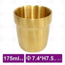 GKC韓式304雙層環杯(金)-175ml