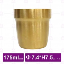 GKC韓式304雙層環杯(金)-175ml