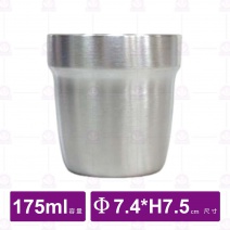 SKC韓式304雙層環杯(銀)-175ml