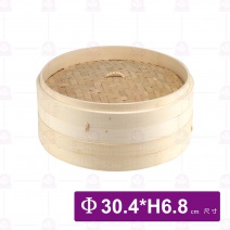 竹蒸籠-層 1尺 Φ30.4x6.8cm
