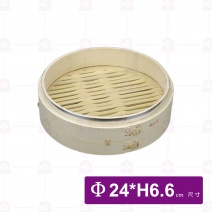 鋁釘竹蒸籠8寸-層