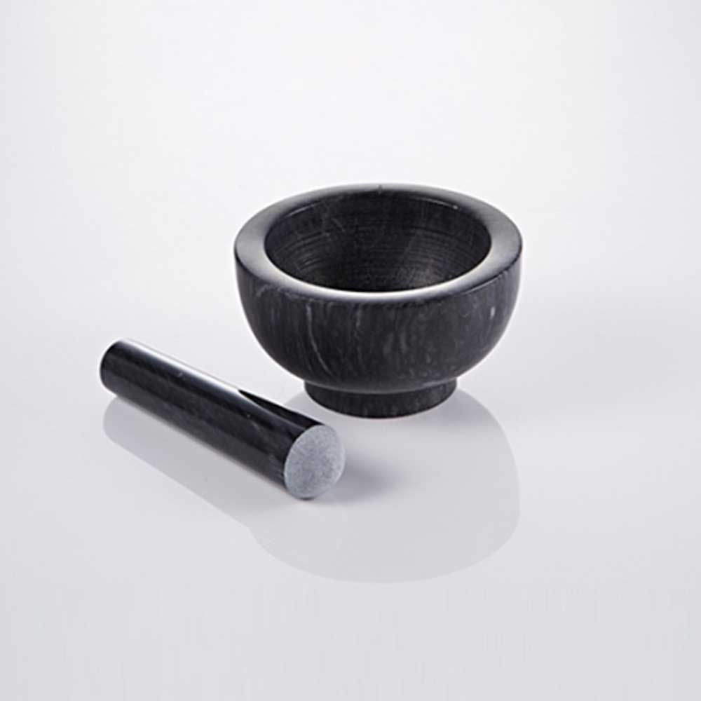 【JEmarble】鎮一大理石-碗型杵臼-黑色 Φ11.5xH6.5cm