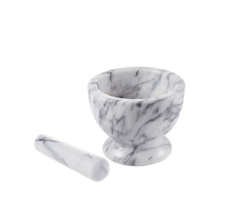 【JEmarble】鎮一大理石-碗型杵臼-白色  Φ17.5cmxH12