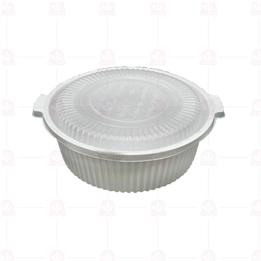 0509AB白色燉盅(底+蓋100入/箱)Φ32xH12.5cm